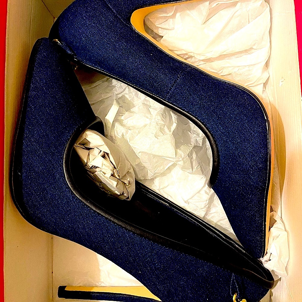 I’m selling blue jean heel boots. Brand New! Never been worn.